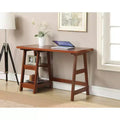 HomeStock 30 in.H Black Color Wood Writing Desks with File Drawer