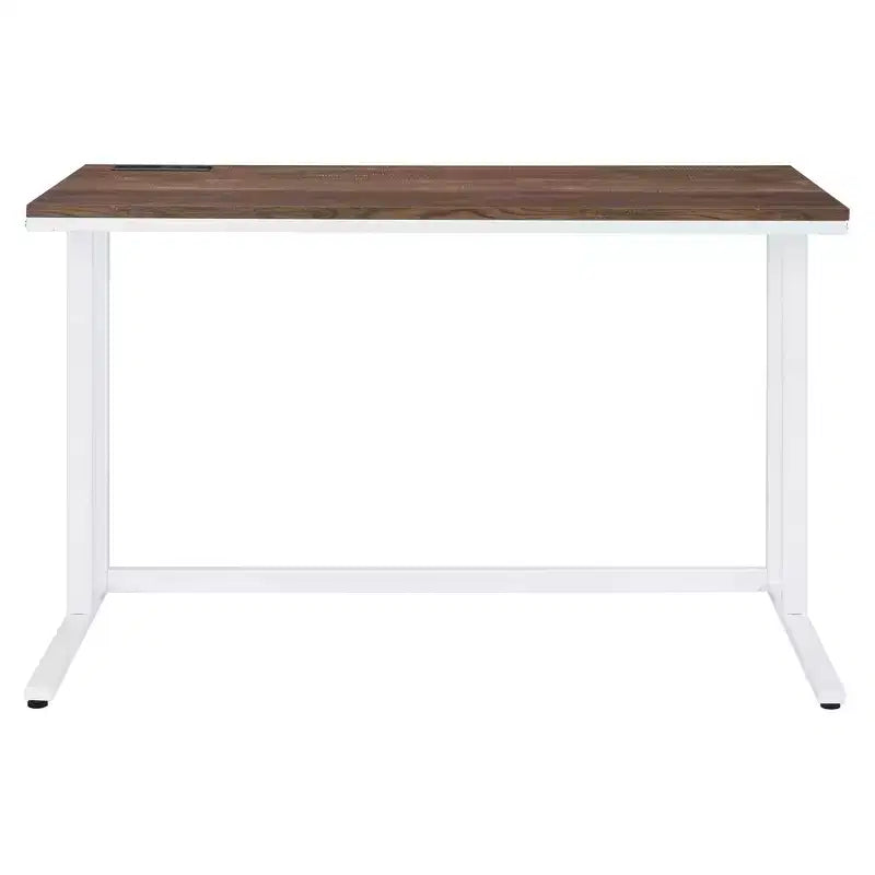 Bureaux informatiques en bois gris de 29 po de hauteur avec étagère de rangement ouverte