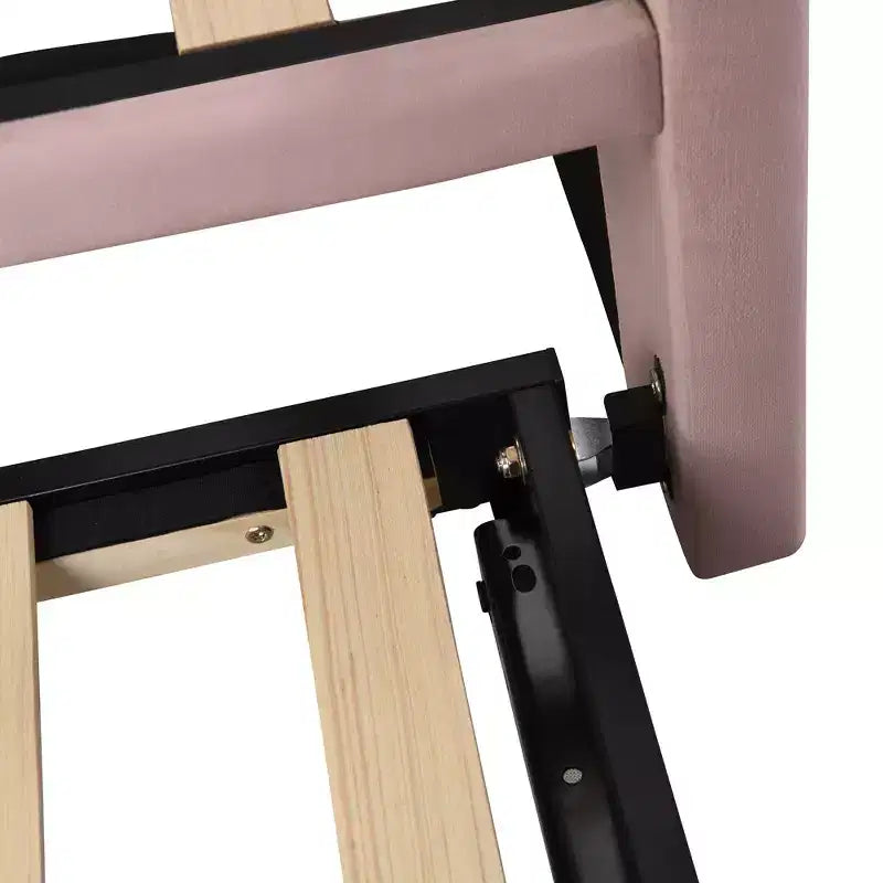 Lit de repos rembourré avec lit gigogne escamotable, cadre de lit de repos double en bois avec lit gigogne extensible, lit de repos-canapé capitonné