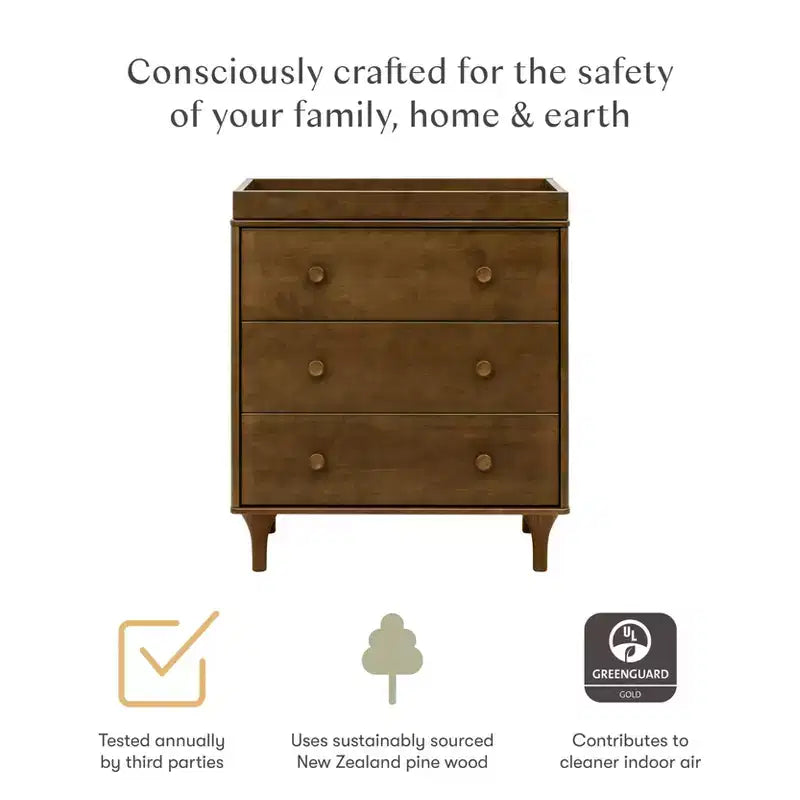 Commode à langer 3 tiroirs avec plateau à langer amovible