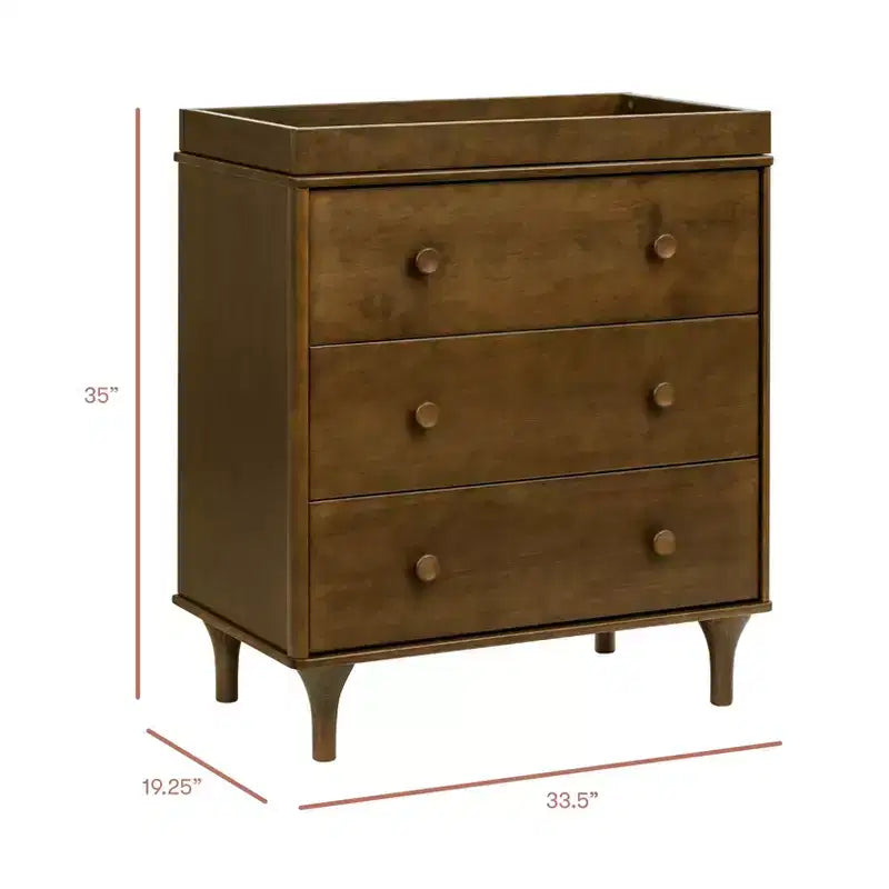 Commode à langer 3 tiroirs avec plateau à langer amovible