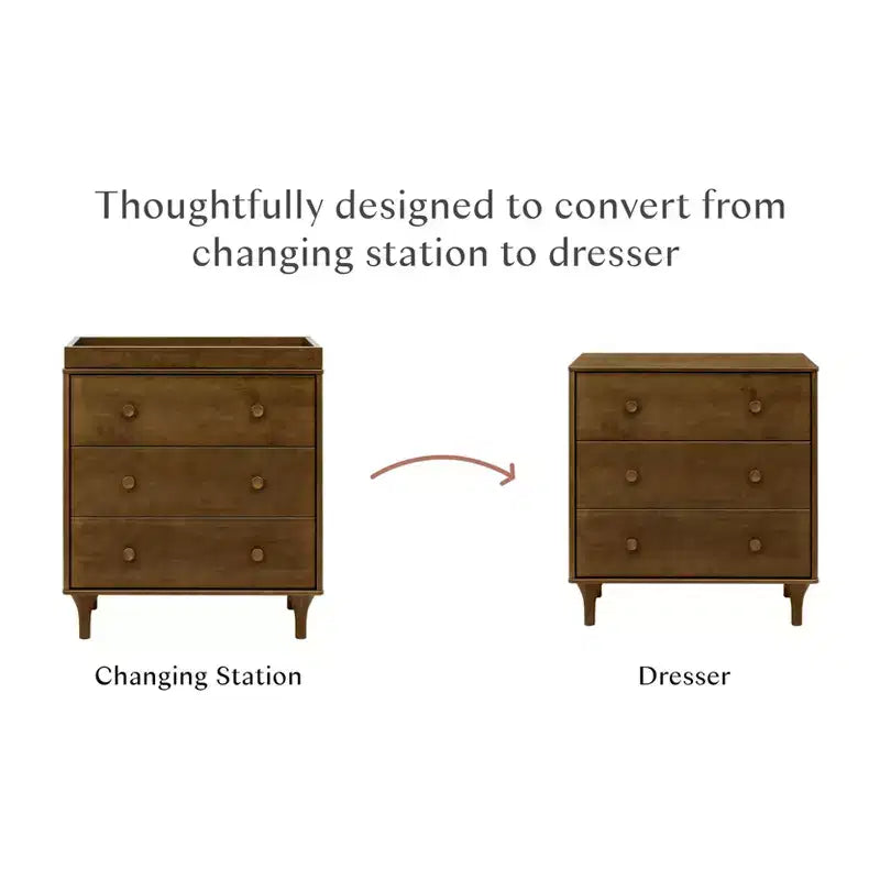 Commode à langer 3 tiroirs avec plateau à langer amovible