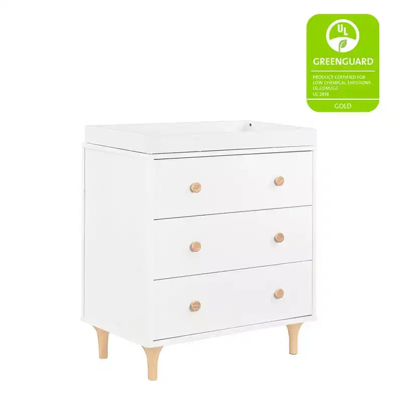 Commode à langer 3 tiroirs avec plateau à langer amovible