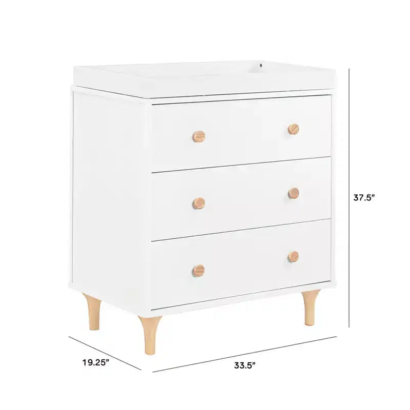 Commode à langer 3 tiroirs avec plateau à langer amovible