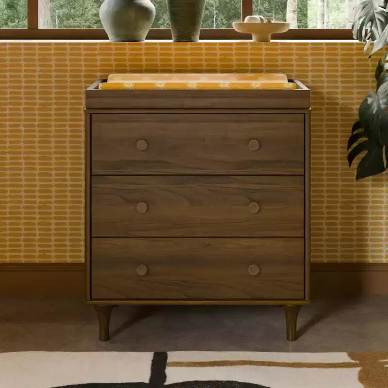 Commode à langer 3 tiroirs avec plateau à langer amovible