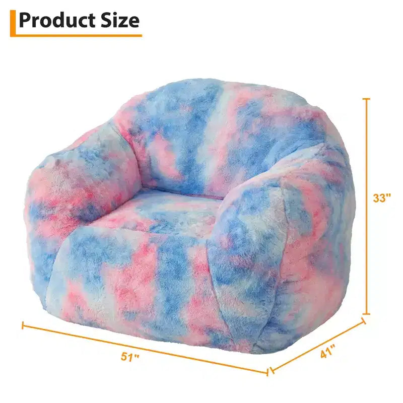 Fauteuil poire pour enfants de 99 cm - Canapé doux et moelleux avec garnissage en éponge, dossier et accoudoirs, chaise de lecture d'une capacité de 17 kg