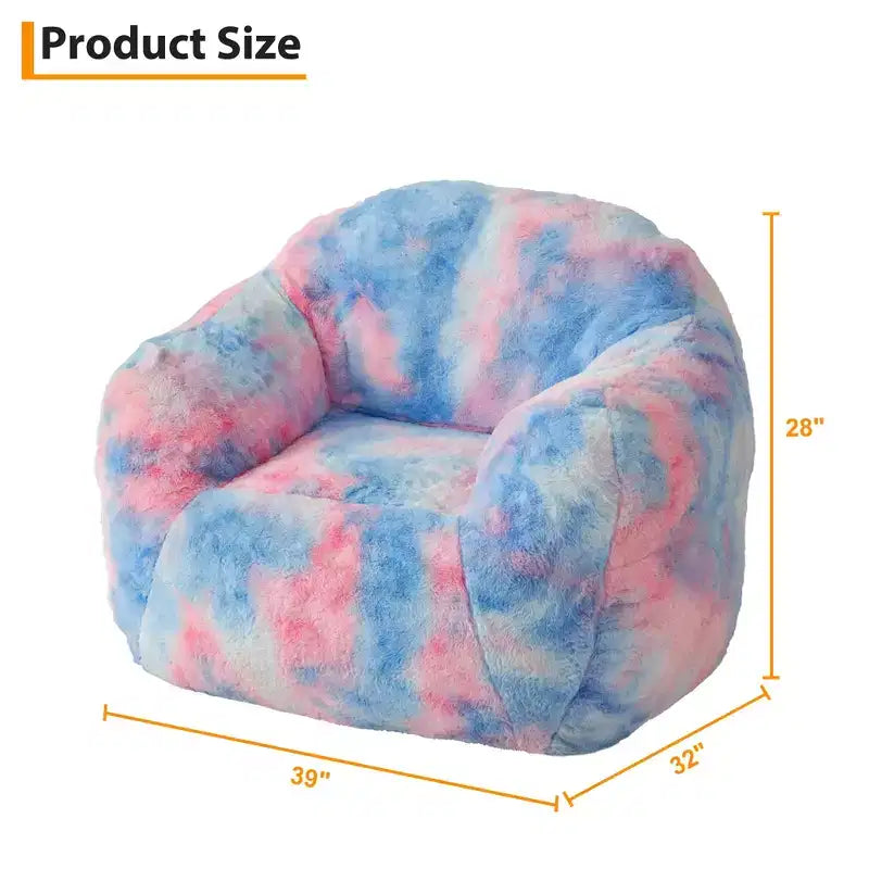 Fauteuil poire pour enfants de 99 cm - Canapé doux et moelleux avec garnissage en éponge, dossier et accoudoirs, chaise de lecture d'une capacité de 17 kg