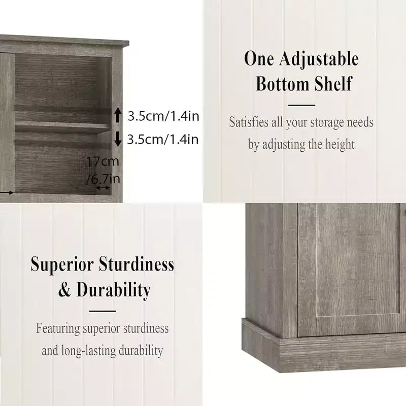 Meuble de rangement pour garde-manger de cuisine 71", buffet autoportant en bois avec support micro-ondes et 2 tiroirs, huche de cuisine pour salle à manger/salon