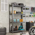 59 Inch H 4-Tier Black Adjustable Metal Storage Shelf for Garage Shed Supermarket Living Room Multi-Purpose Storage Shelf