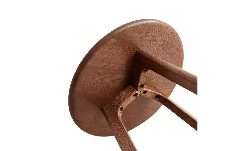 Table d'appoint ronde en bois de chêne massif, petite table à 3 pieds avec patins de protection de plancher, table de chevet polyvalente pour chambre à coucher, table d'appoint pour salon