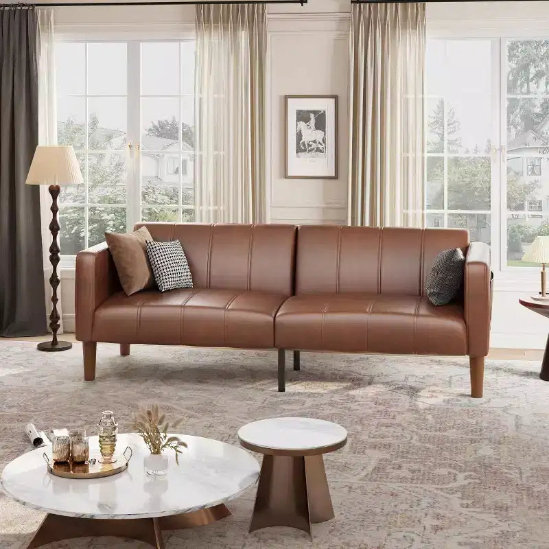 Sofa bed, convertible sleeper, mid-century modern sofa, living room, bedroom