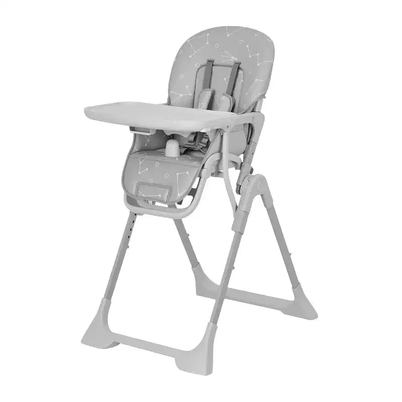 Chaise haute pour bébés et tout-petits, chaise d'alimentation pliable avec hauteur/dossier/repose-pieds réglables, plateau amovible, conception pliable rapide