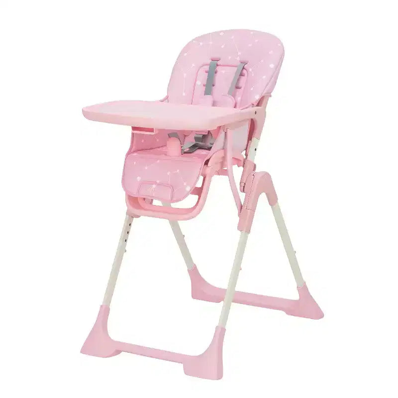 Chaise haute pour bébés et tout-petits, chaise d'alimentation pliable avec hauteur/dossier/repose-pieds réglables, plateau amovible, conception pliable rapide
