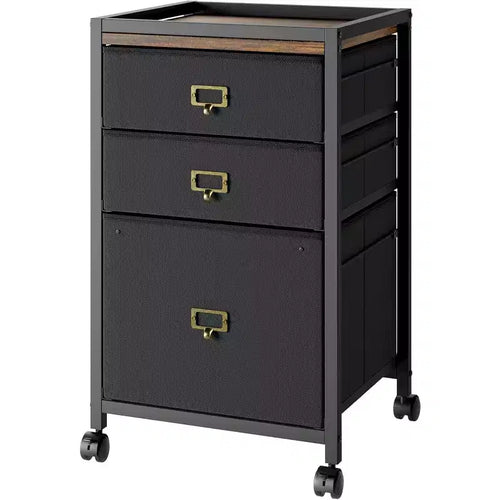 3 drawer filing cabinet is designed to keep the office machines, paper, files, and supplies organized.