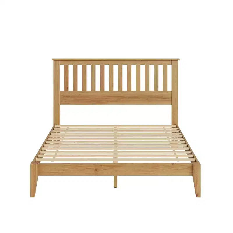 Lit en bois avec tête de lit