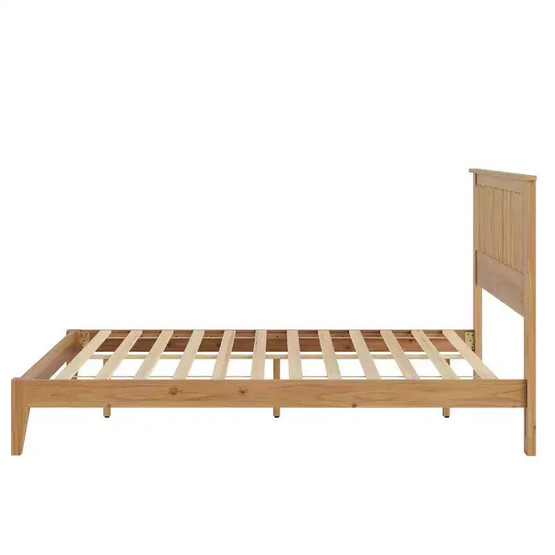 Lit en bois avec tête de lit