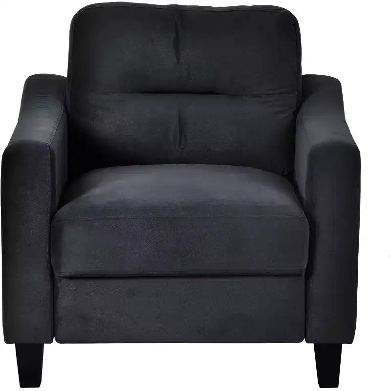 Fauteuil de confort en velours, chaise d'appoint moderne avec dossier pour salon, fauteuils rembourrés moelleux pour salle à manger, cuisine