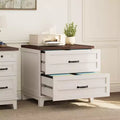 Farmhouse 2-Drawer File Cabinet, Wood Storage Lateral Filing Cabinet with Fully Extension Drawers, Multi-Scene Organizer for Bedroom/Office/Kitchen