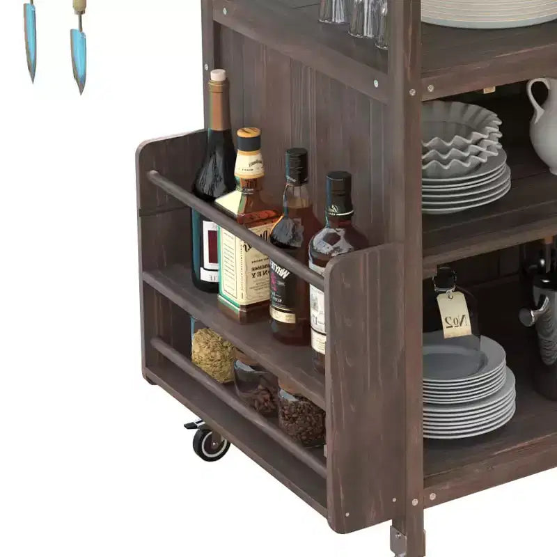 Chariot de grillades avec rangement, îlot de cuisine extérieur pour patio, table de grillades avec roulettes verrouillables et abattant, chariot de barbecue, support de table mobile pour four à pizza