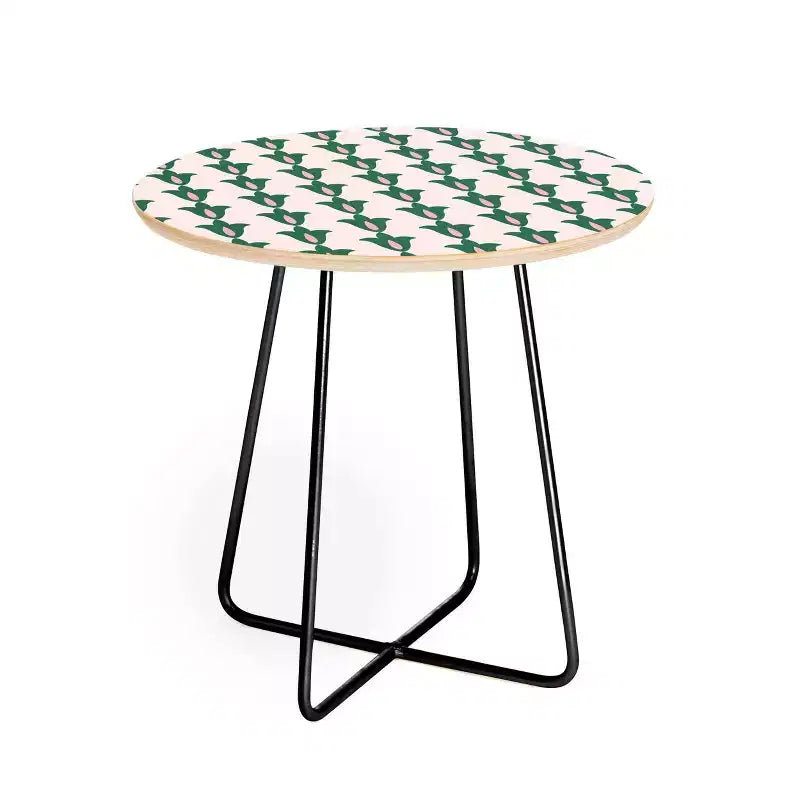 Maritza Lisa Retro Floral Pattern Side Table - Deny Designs