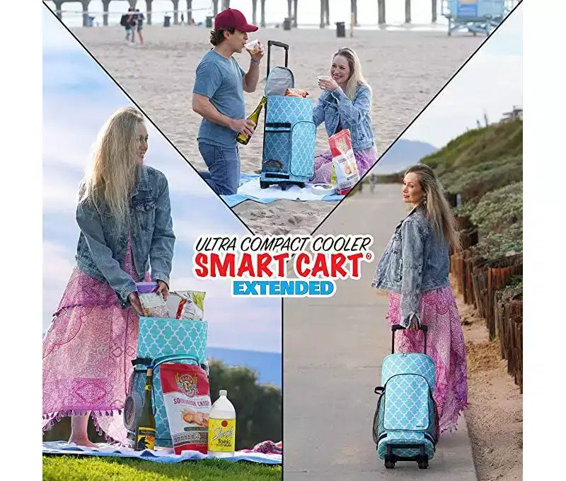 Glacière intelligente ultra-compacte, extensible, isolée, pliable, à roulettes, pour hayon, barbecue, plage, été - Carrelage marocain