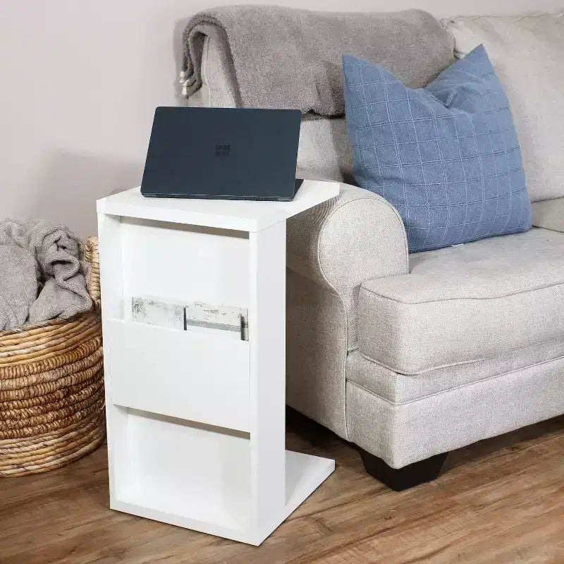 Table basse d'appoint 2-en-1 décorative et polyvalente pour l'intérieur