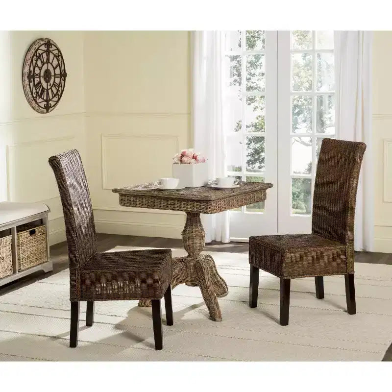 Chaise de salle à manger en osier de 18 po H (lot de 2)