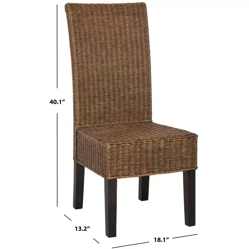 Chaise de salle à manger en osier de 18 po H (lot de 2)