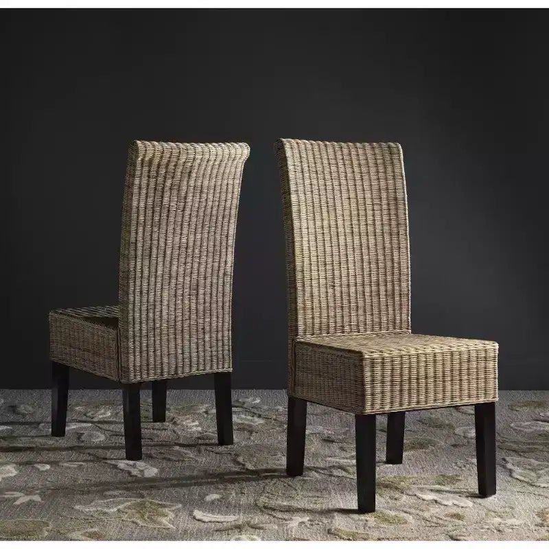 Chaise de salle à manger en osier de 18 po H (lot de 2)