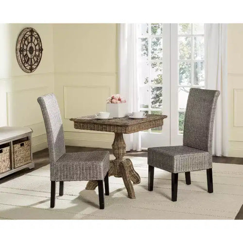 Chaise de salle à manger en osier de 18 po H (lot de 2)
