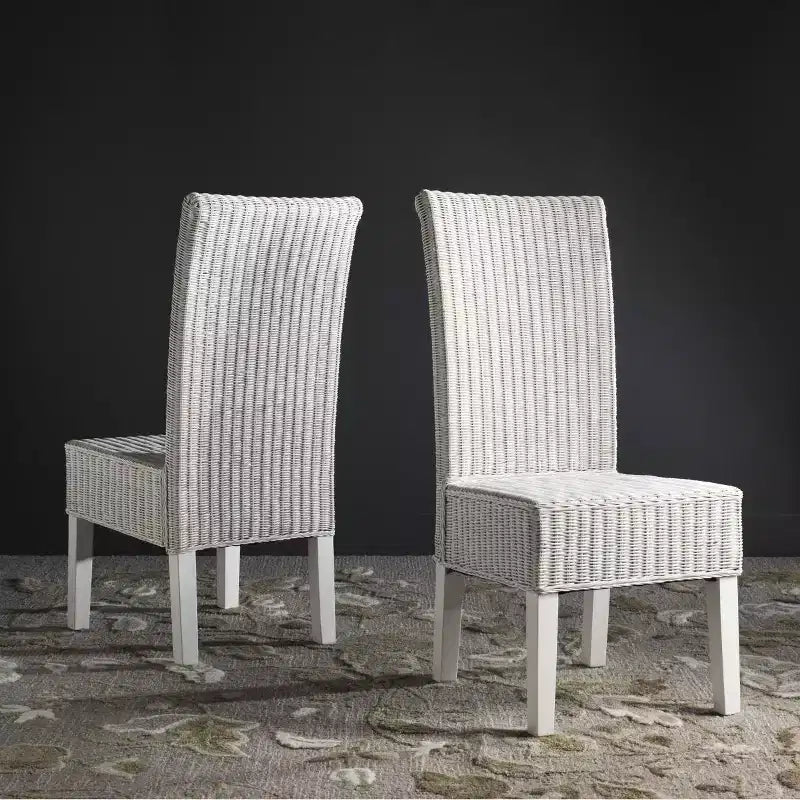 Chaise de salle à manger en osier de 18 po H (lot de 2)