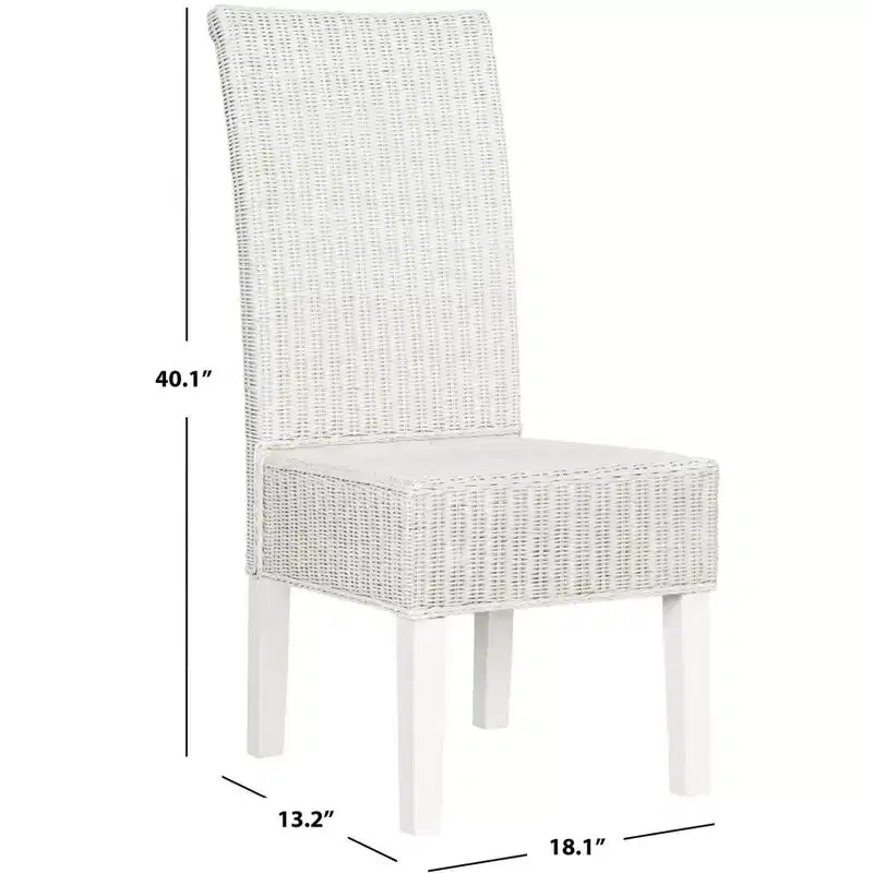 Chaise de salle à manger en osier de 18 po H (lot de 2)