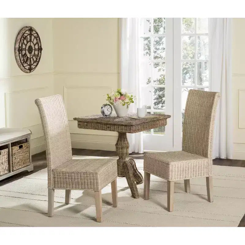 Chaise de salle à manger en osier de 18 po H (lot de 2)