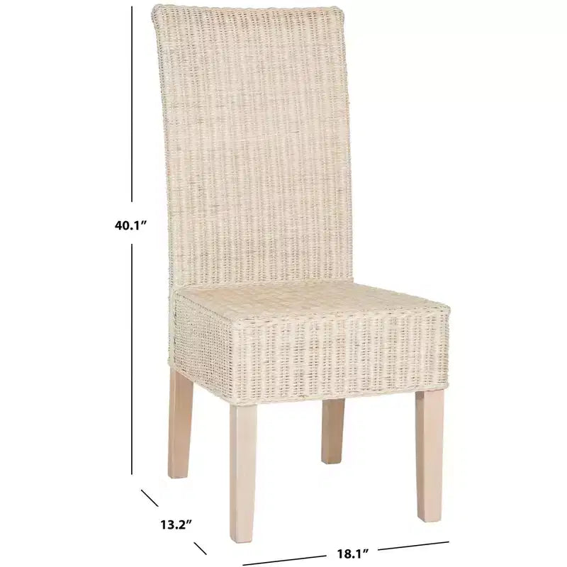Chaise de salle à manger en osier de 18 po H (lot de 2)