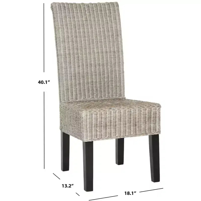 Chaise de salle à manger en osier de 18 po H (lot de 2)