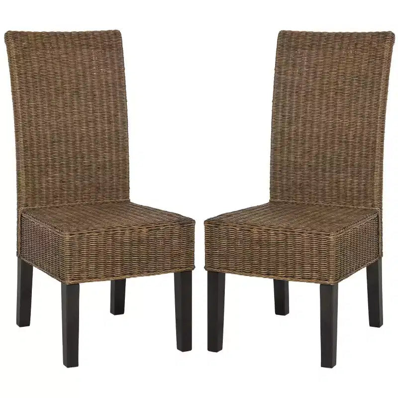 Chaise de salle à manger en osier de 18 po H (lot de 2)