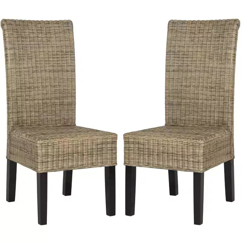 Chaise de salle à manger en osier de 18 po H (lot de 2)