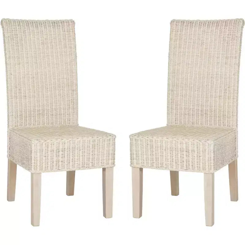 Chaise de salle à manger en osier de 18 po H (lot de 2)