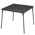 MECO 084U49.801 Sudden Comfort Indoor/Outdoor 34 x 34 Square Steel Metal Folding Dining Card Table, Black