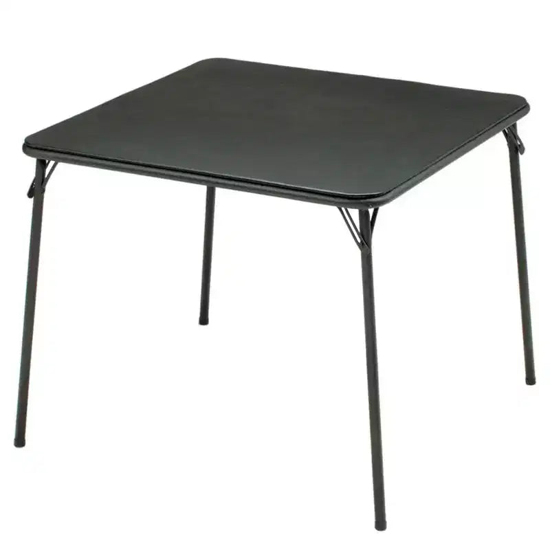 MECO 084U49.801 Sudden Comfort Indoor/Outdoor 34 x 34 Square Steel Metal Folding Dining Card Table, Black