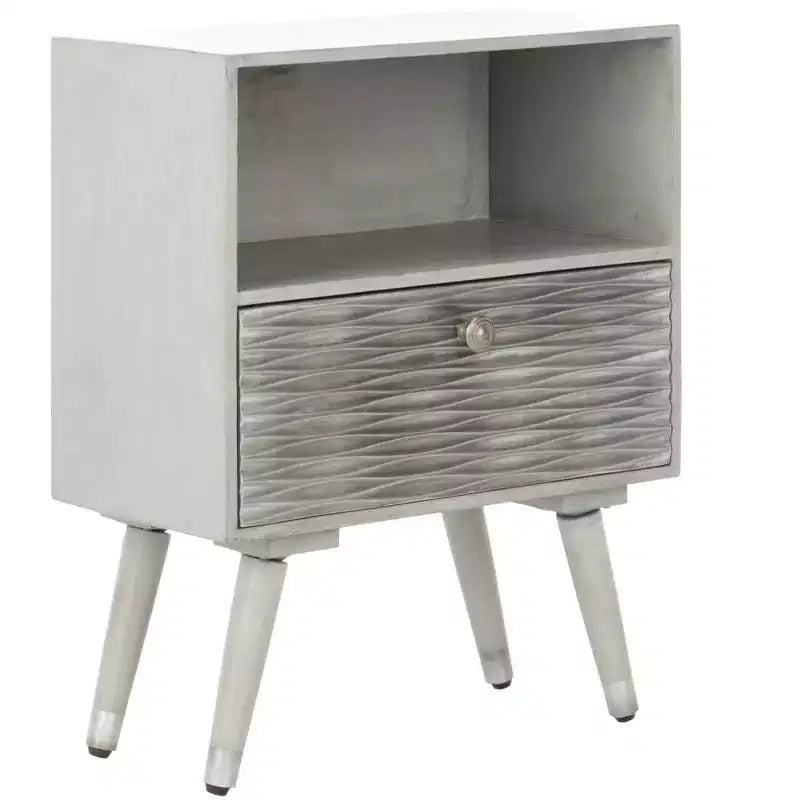 Table de chevet 1 tiroir Brandy Noyer gris