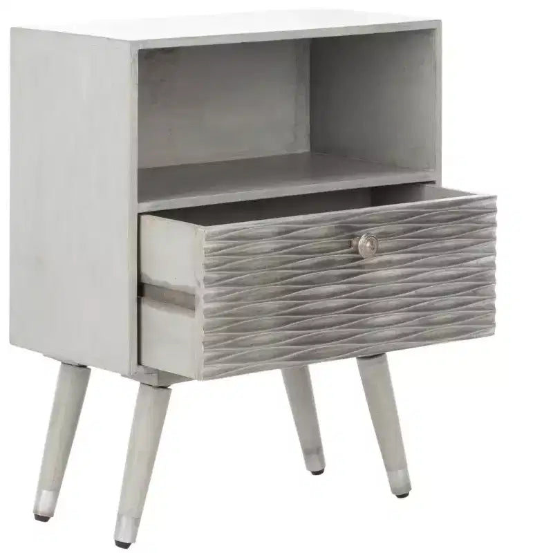 Table de chevet 1 tiroir Brandy Noyer gris
